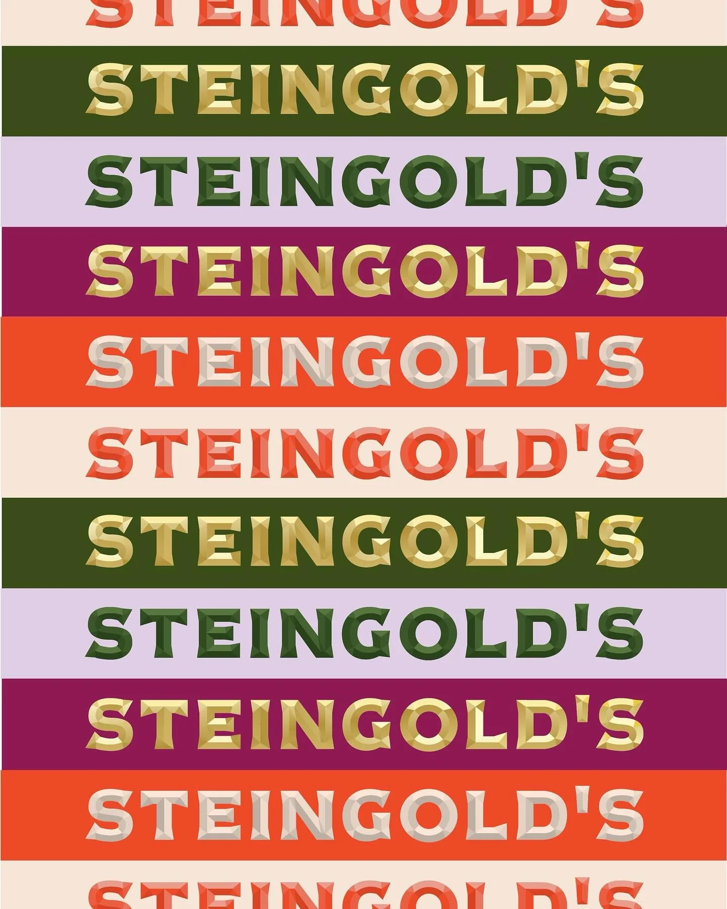 Steingold&rsquo;s brand colors reflect a bagel with cream cheese, smoked salmon, red onion, and capers.