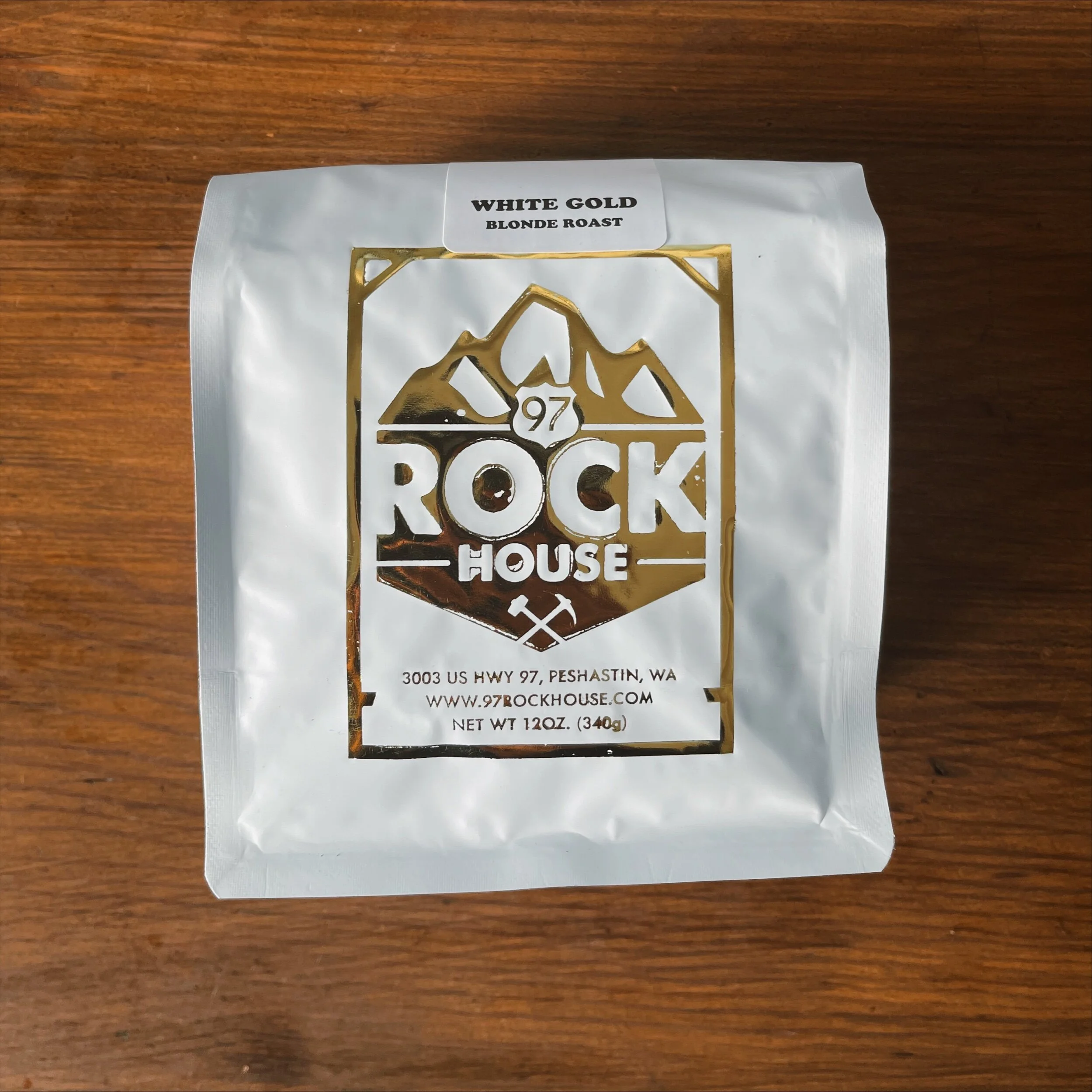 White Gold - Blonde Roast Coffee - One individual 12 ounce bag