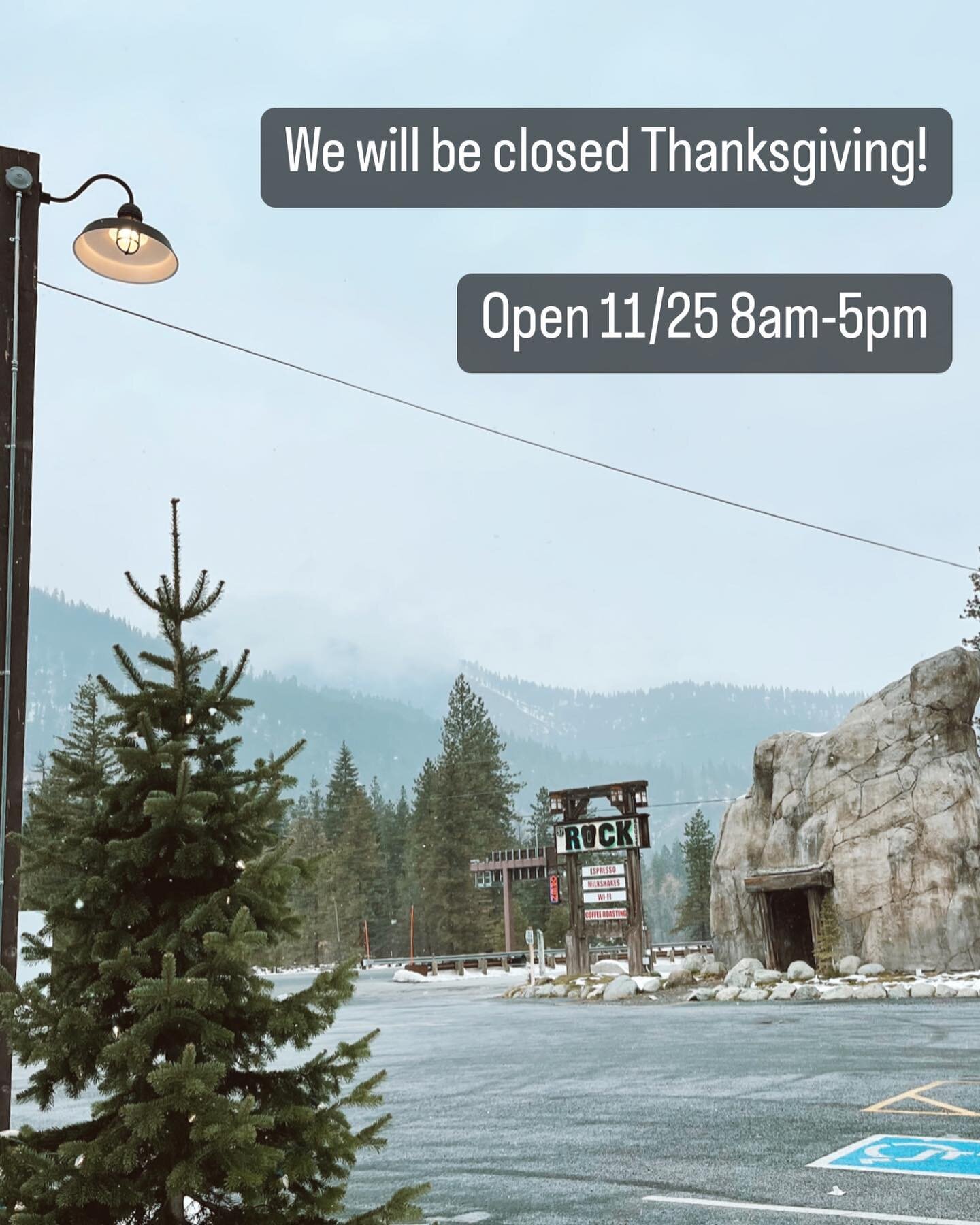 We will be closed Thanksgiving! 

Regular store hours with resume 11/25 8am-5pm.