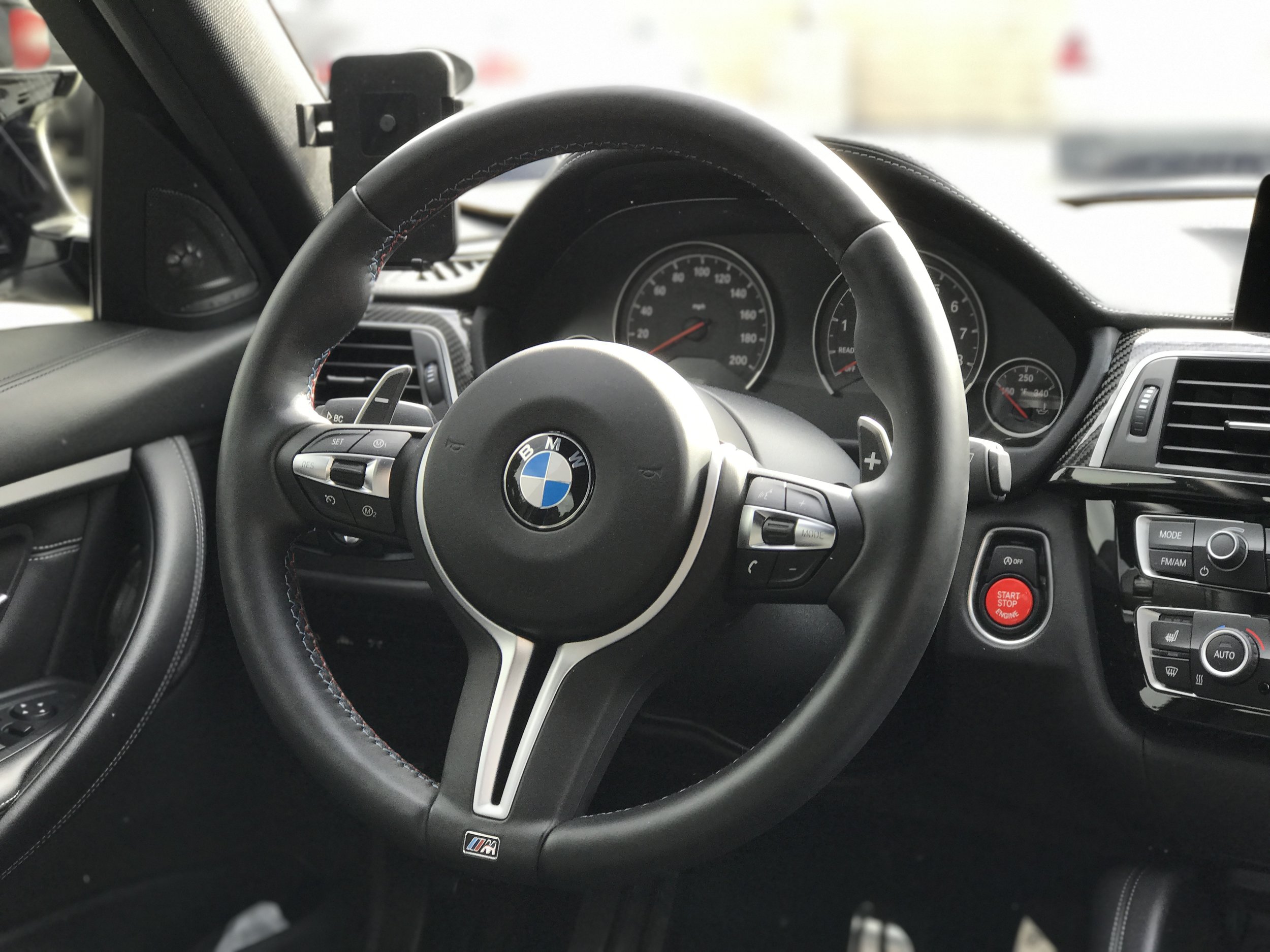 AutoTecknic Carbon Fiber Steering Wheel Trim - BMW E82 1M Coupe