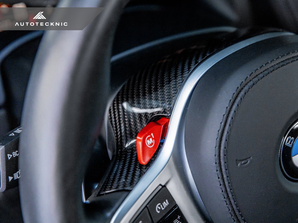 AutoTecknic Replacement Carbon Steering Wheel Top Cover - BMW F90 M5 | F9x M8 | F97 X3M | F98 X4M | F95 X5M | F96 X6M