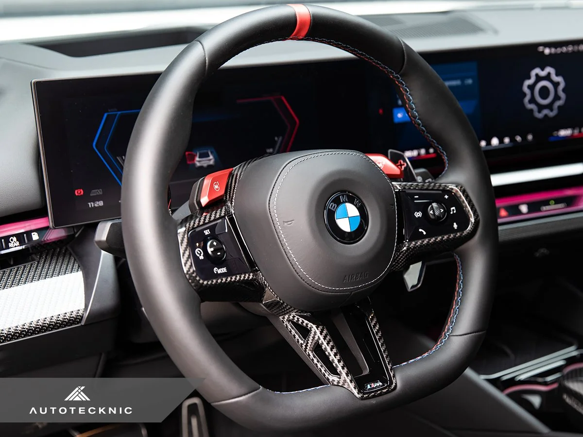 AutoTecknic Carbon Fiber Steering Wheel Trim - G60 5-Series | G90/ G99 M5 | G45 X3 |  U11 X1 | U10 X2 M35i