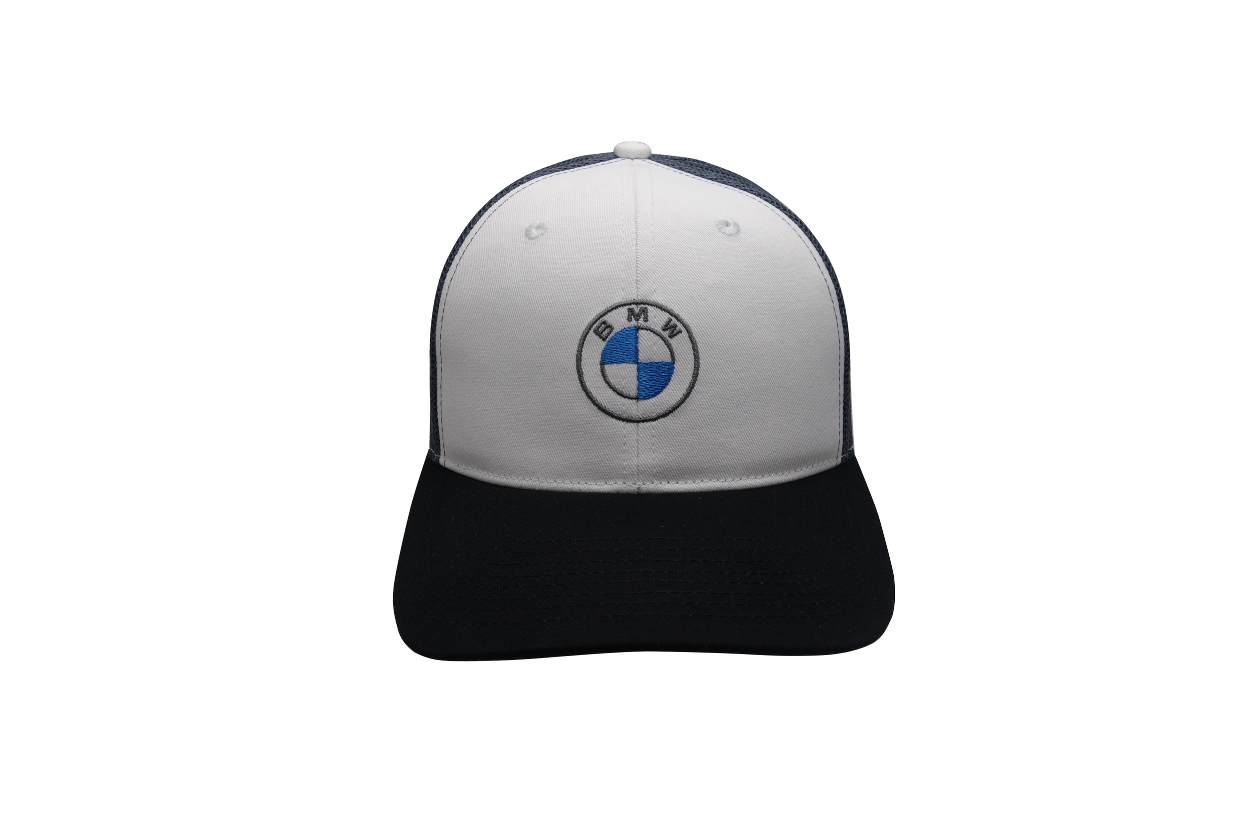 Genuine BMW Trucker Hat - White Black - 80165B4DBD5.png