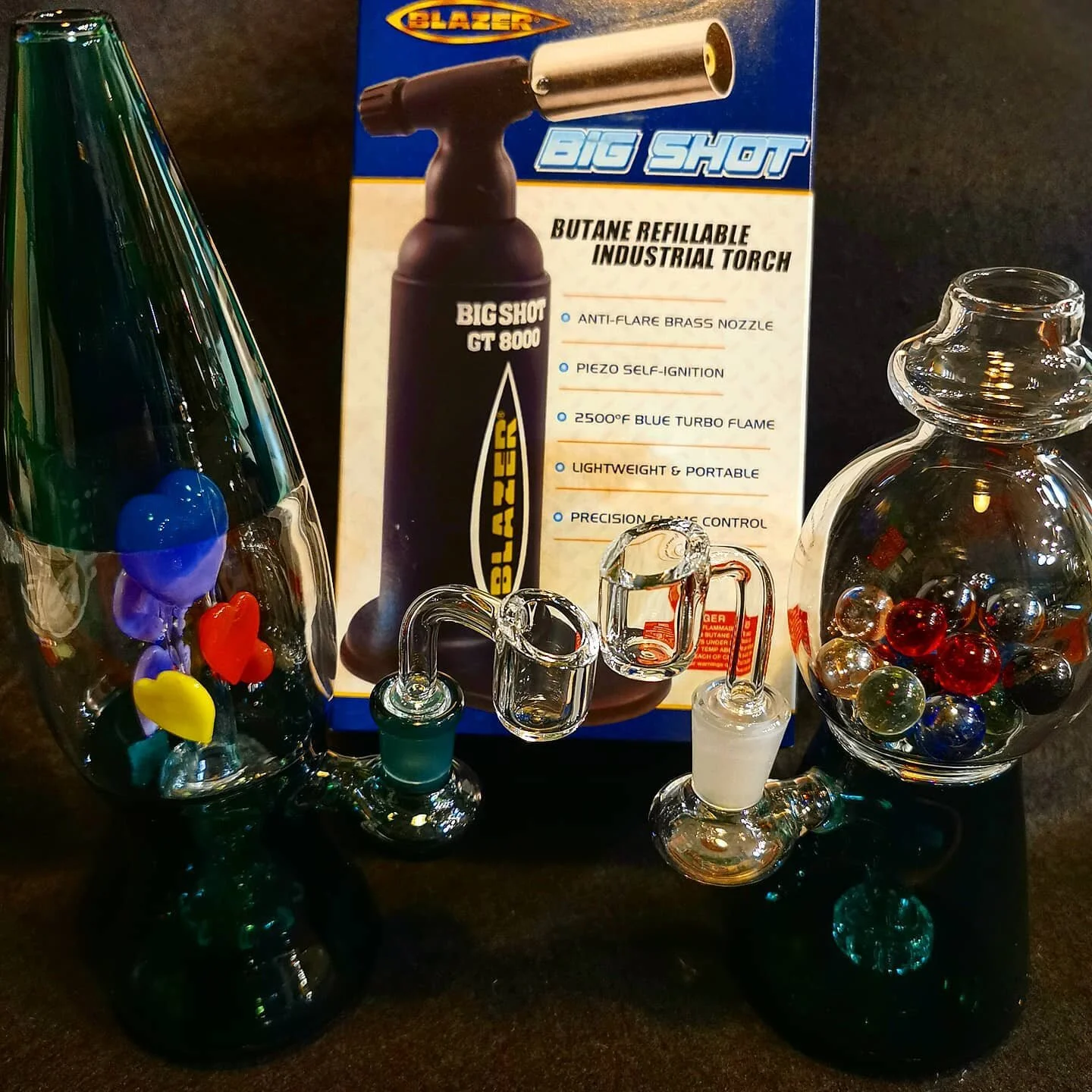 Gumball machine with disc style perc..
Heart Lava Lamp with showerhead perc...
Refillable Torches!!!
And lots of butane!!
New stock arriving daily!!!!
.
.
.
.
#headshop #vapeshop #giftshop #smokeshop #goldenrules #goldenbc #shoplocal #dabrig #support