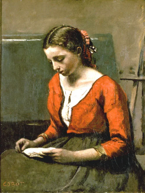 Camille Corot, A girl reading, 1845