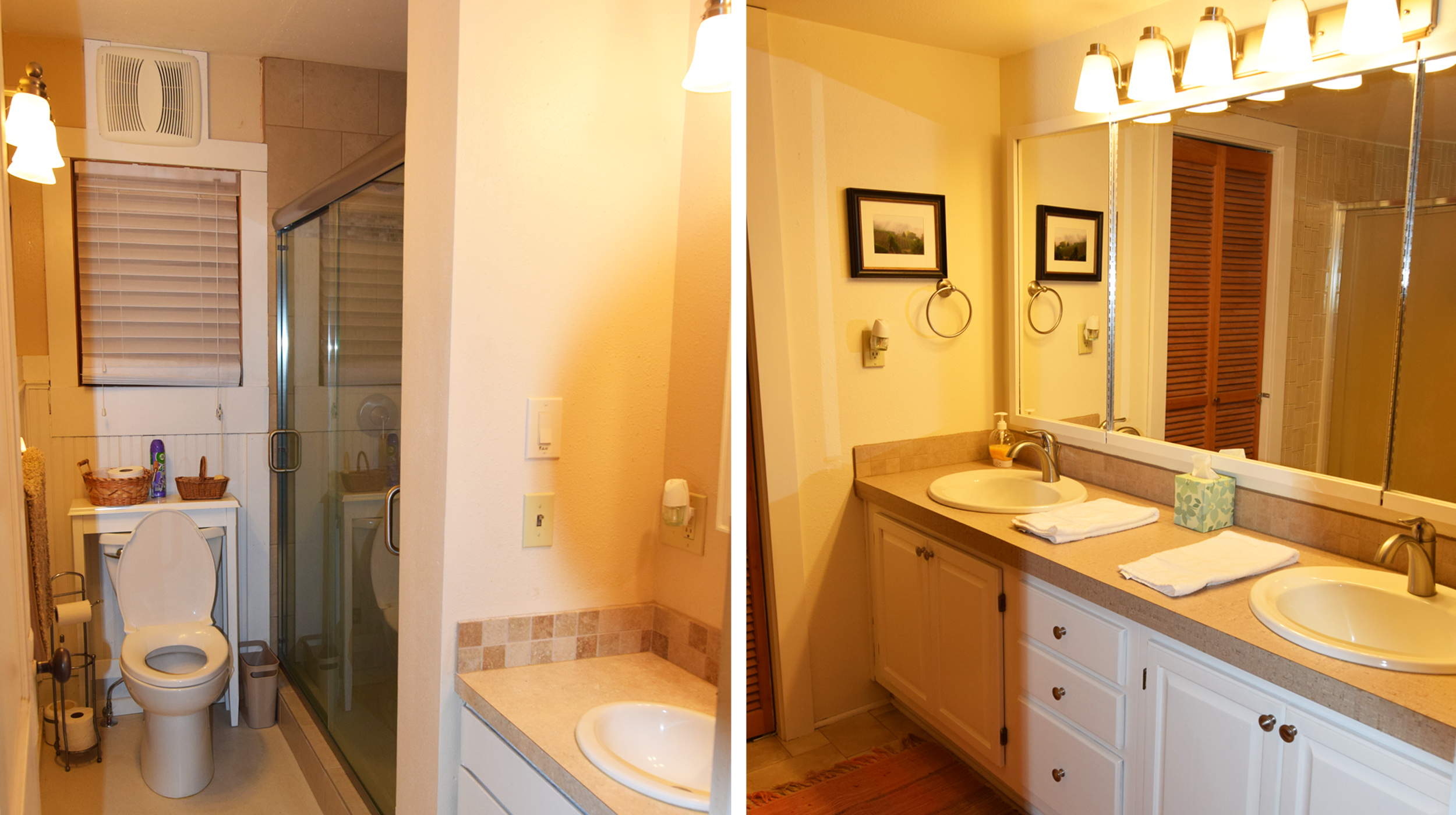 Downstairs and Upstairs Baths