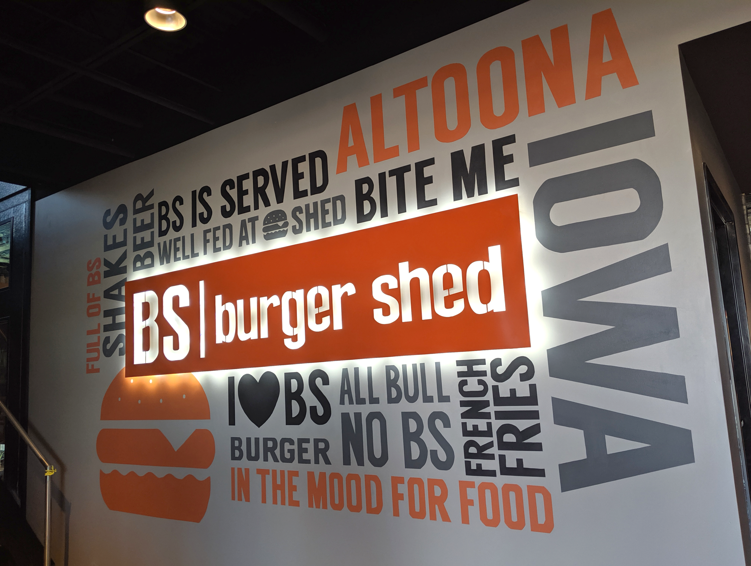 Burger Shed Signage Front Wall