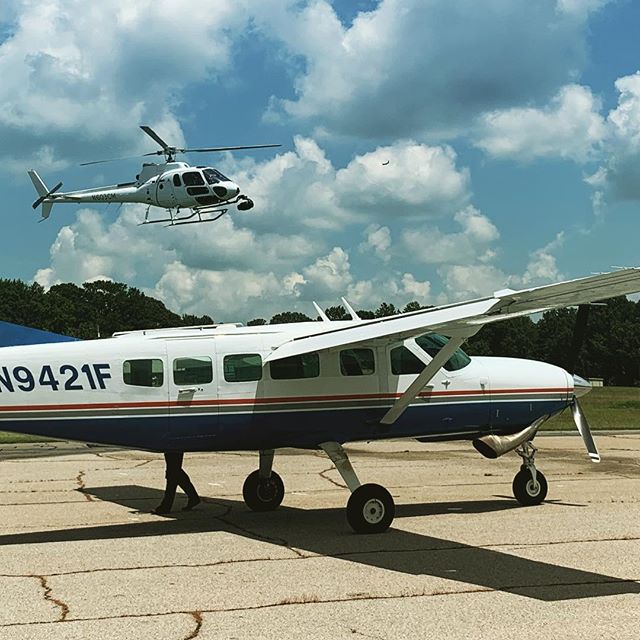 Out filming around #atlanta today with @aerialactionhelicopters and the @shotovercamera #shotoverf1 #humidex9000 #itshotoutside #cessnacaravan @angenieuxlenses @arri @airfilm