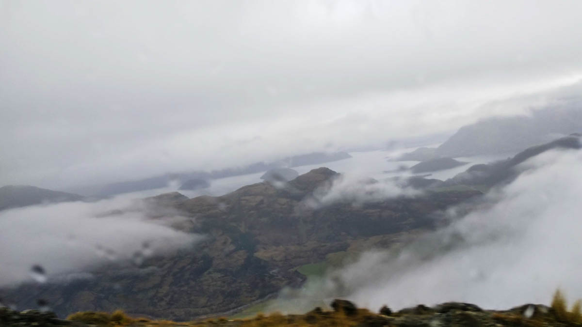 The road up to Treble Cone is a bit rowdy, but with a great view.