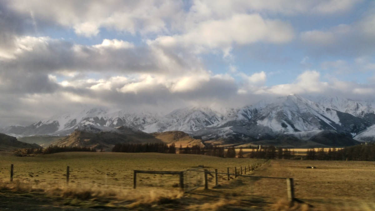 Heading out of Christchurch into the central Canterbury fields.