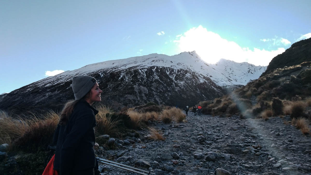 Good day for a hike with my friend Harriet…up to a ski mountain.