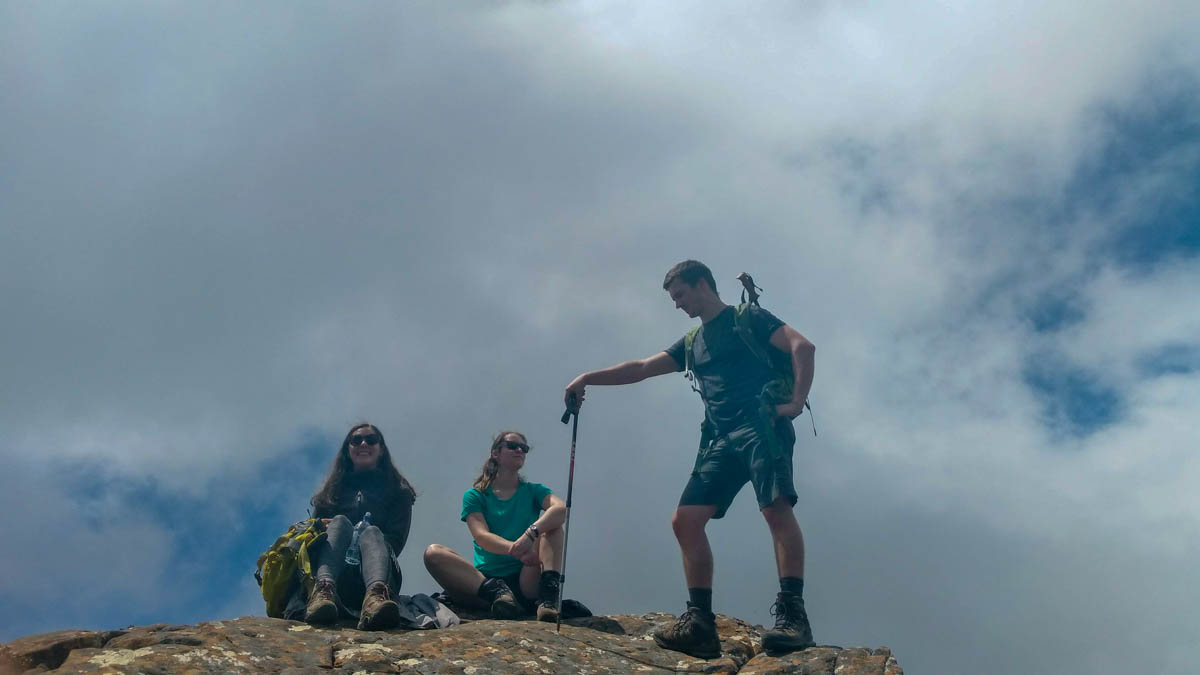 Conquering Hartz Peak with the house crew.