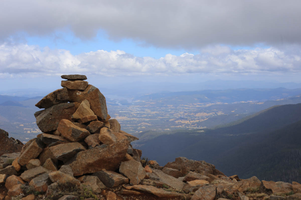 Long, beautiful, windy view down the Huon Valley.