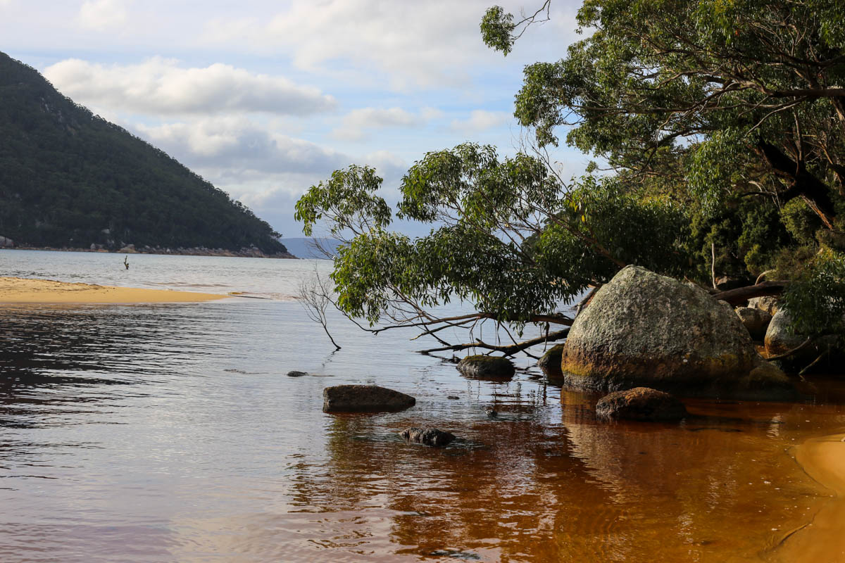 One fortunately only waist deep tidal river.