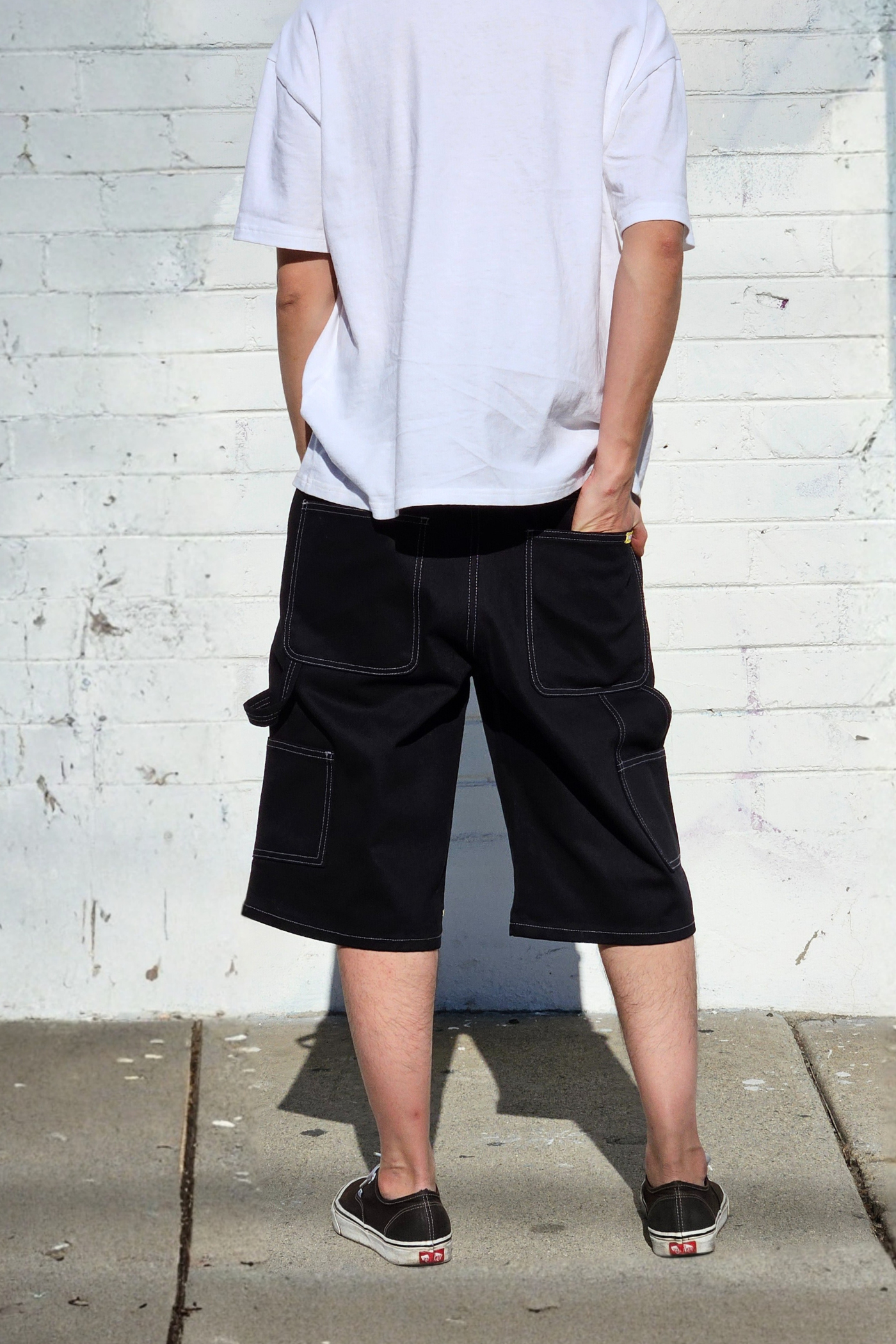 Jet Black Baggy Carpenter Shorts — Neo Blue Jeans – Made-in-USA
