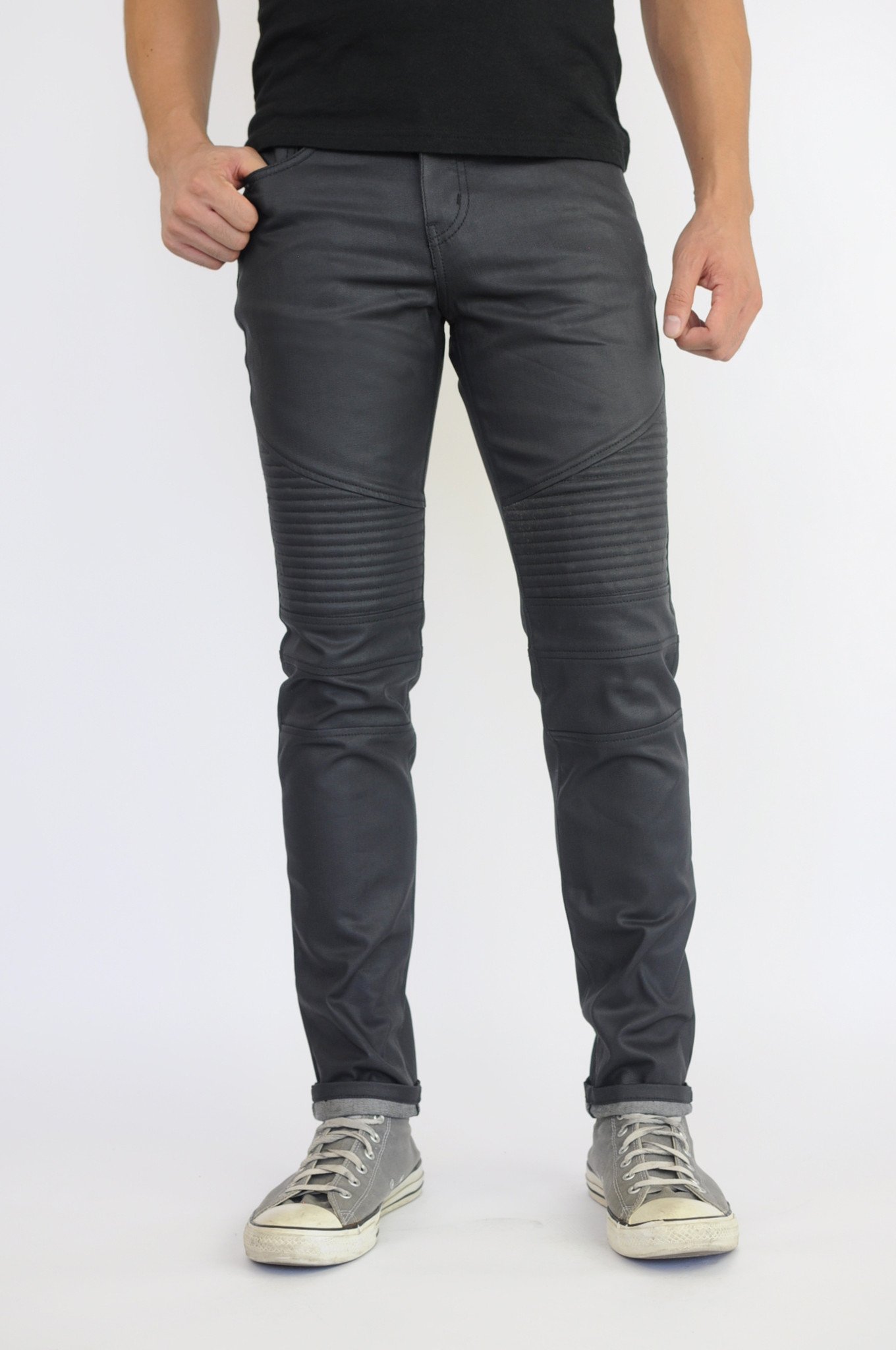Coated Black (Moto Jeans) — Neo Blue