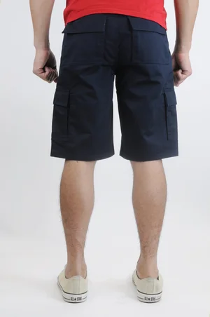 Navy Cargo Shorts | Relaxed Utility Fit — Neo Blue Jeans – Made-in