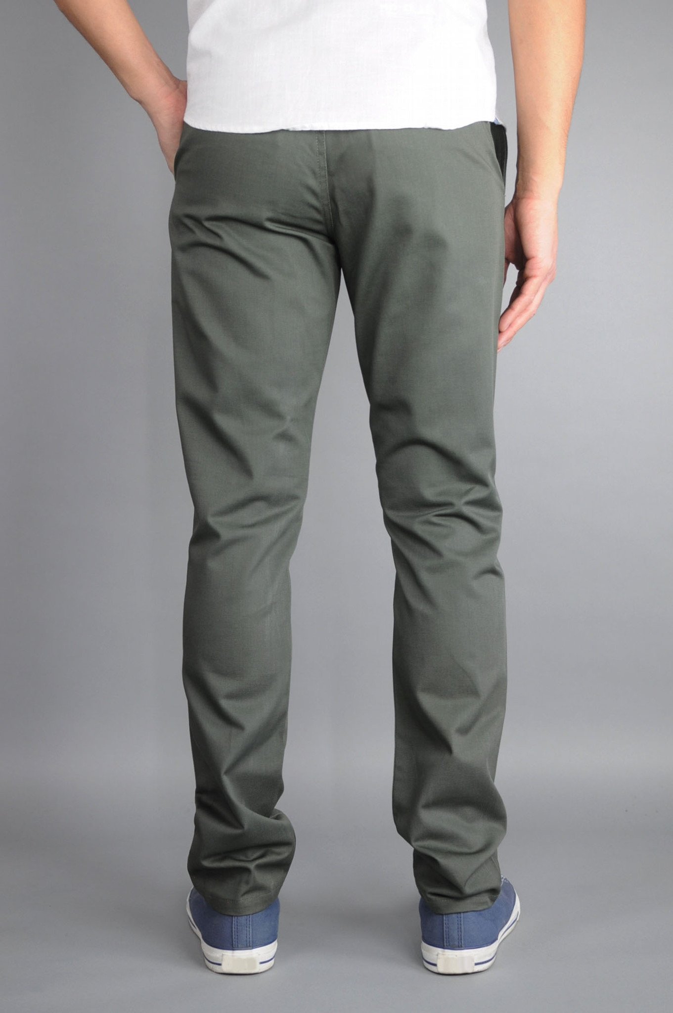 Army Green Chino Pants — Neo Blue