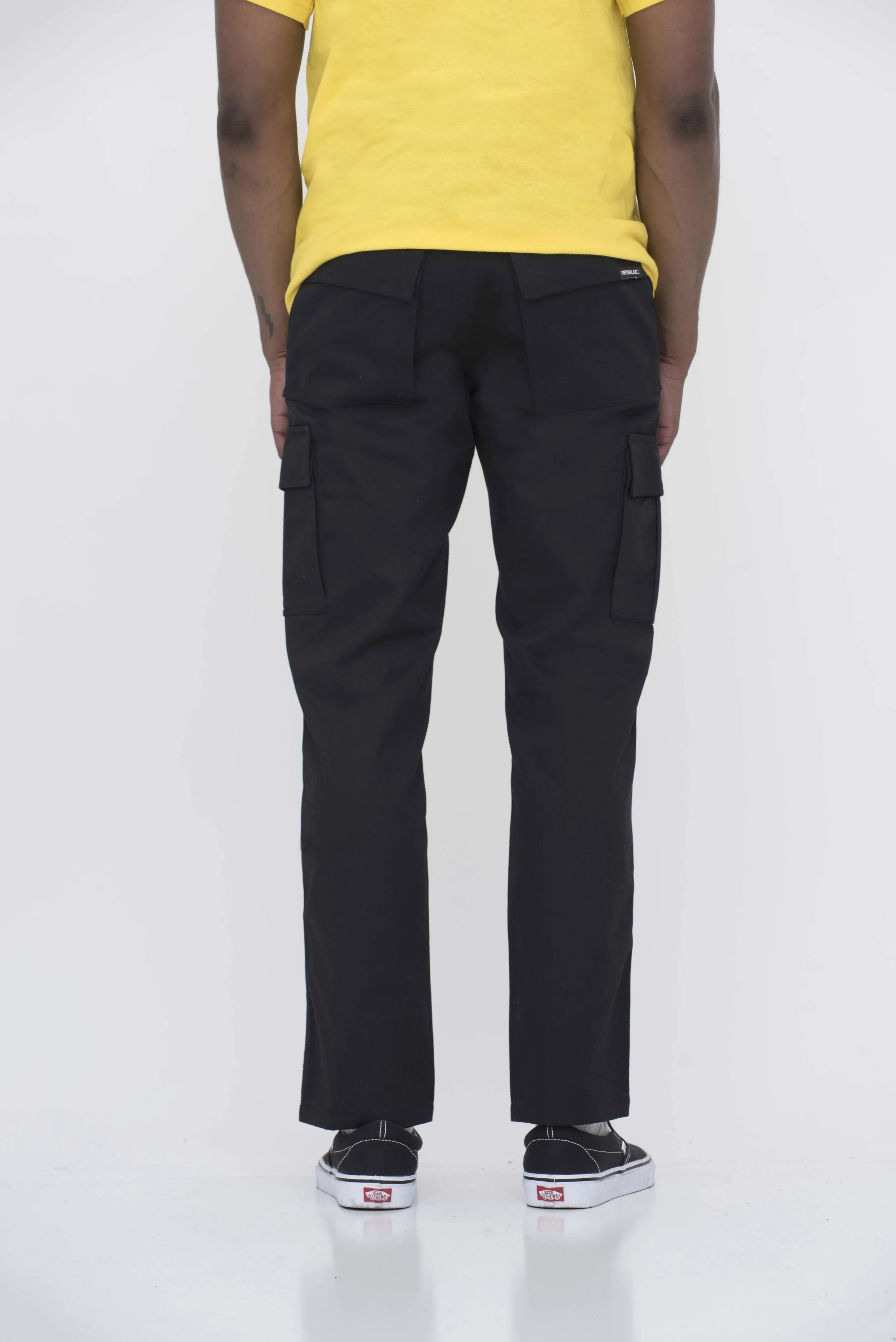 Black Cargo Pants Back View