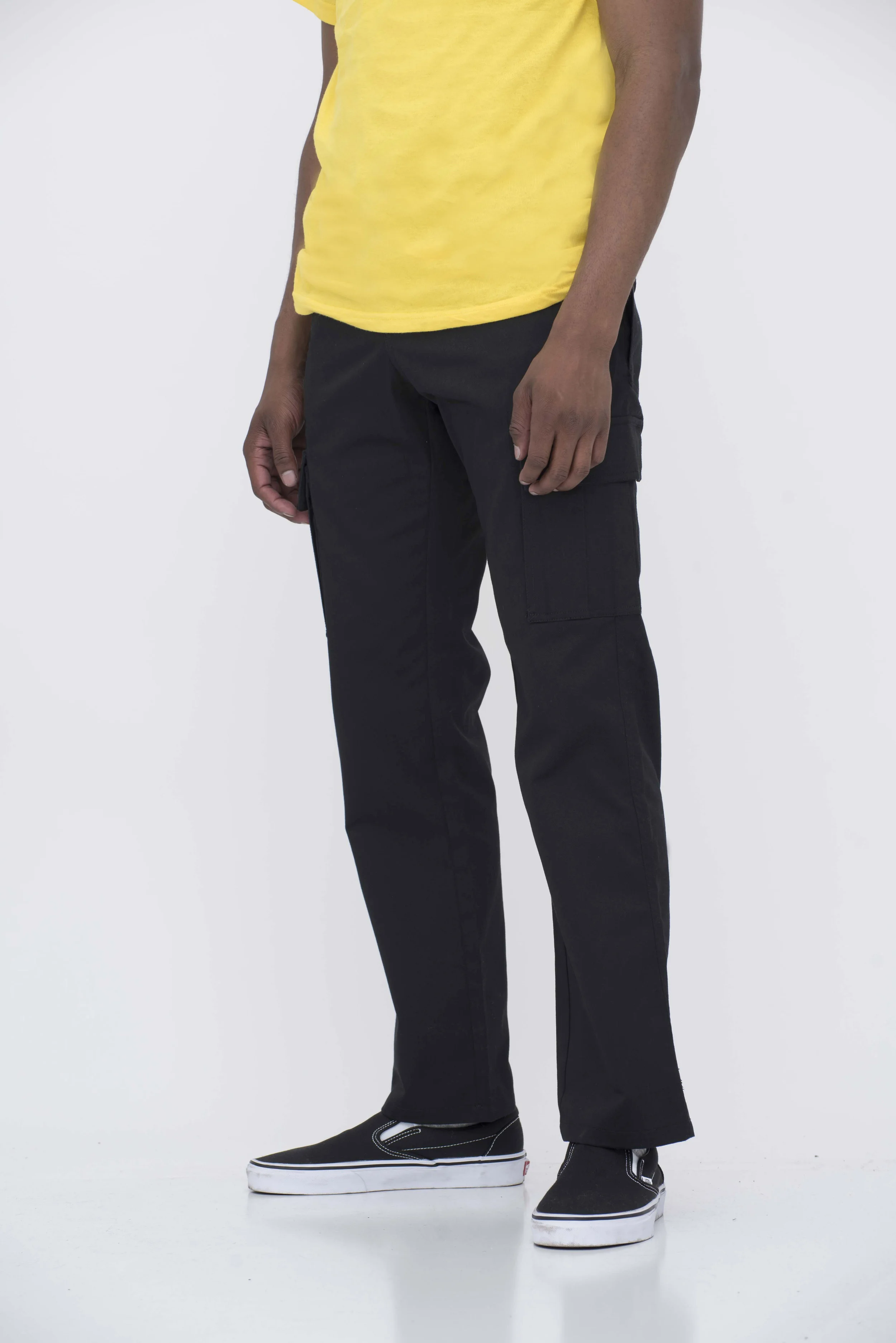 Black Cargo Pants Side View