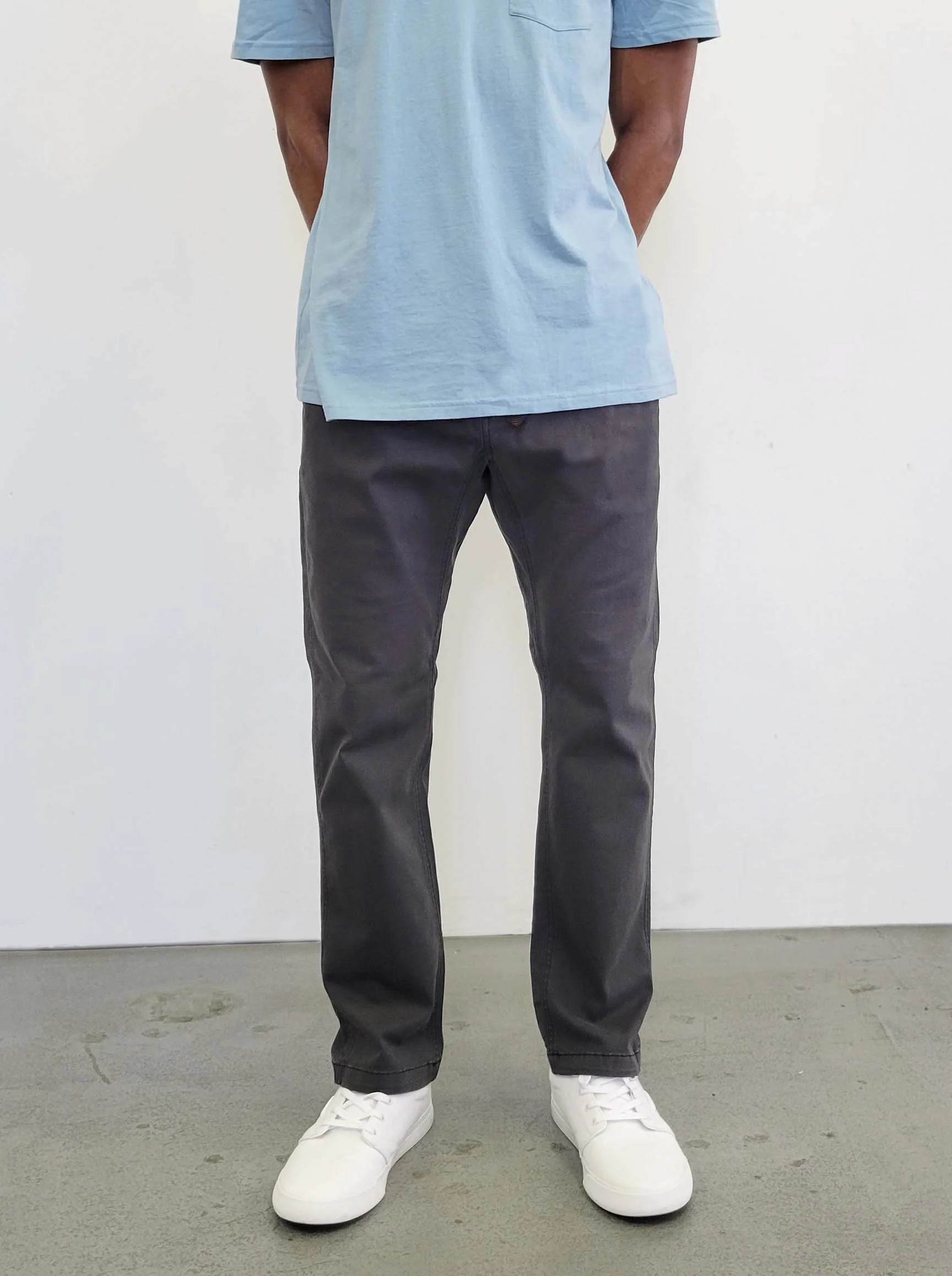 Charcoal Relaxed Trek Pants front view
