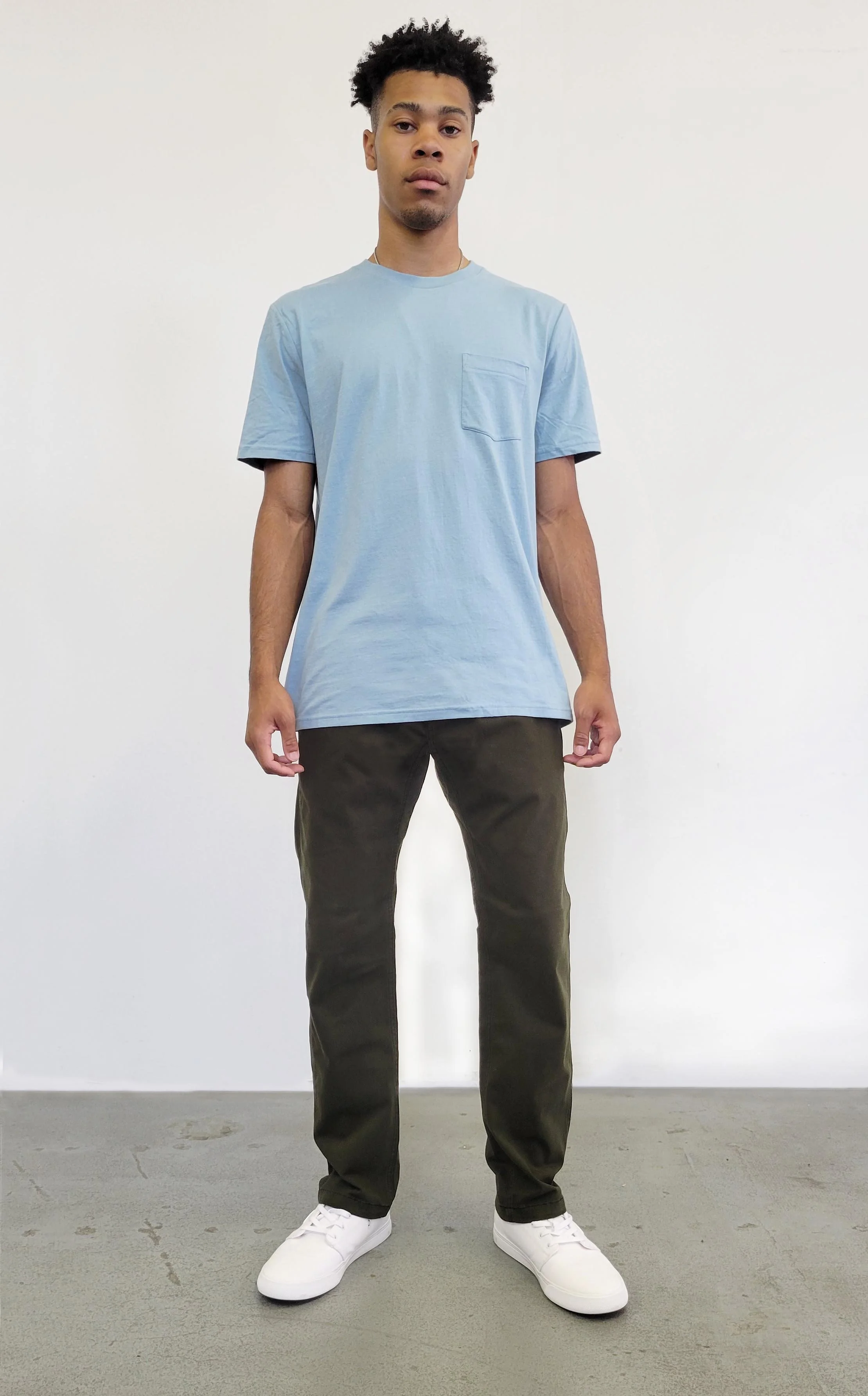 Army Green Relaxed Trek Pants full view