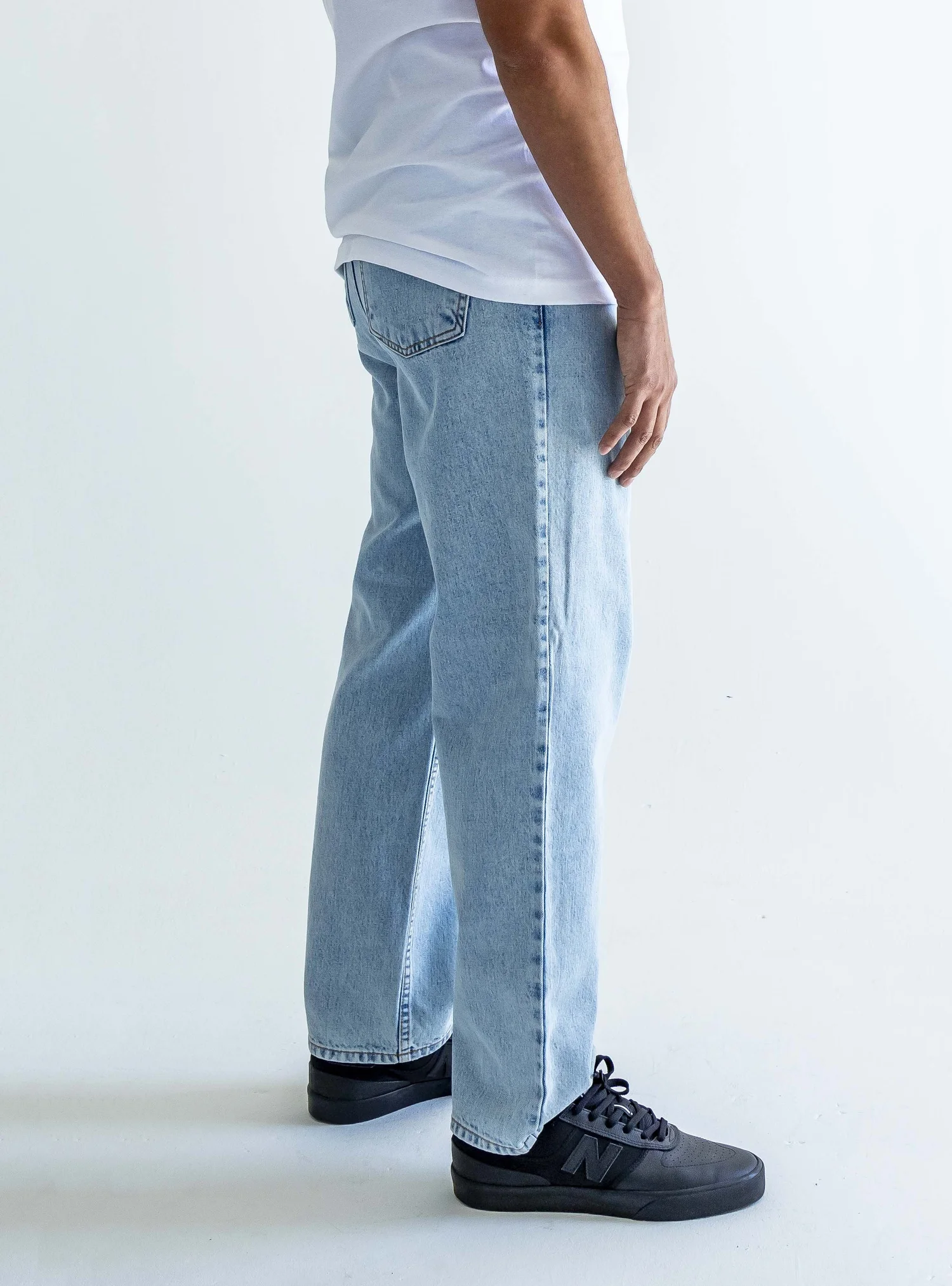 Pastel Blue Baggy Skate Jeans — Neo Blue Jeans – Made-in-USA Baggy 