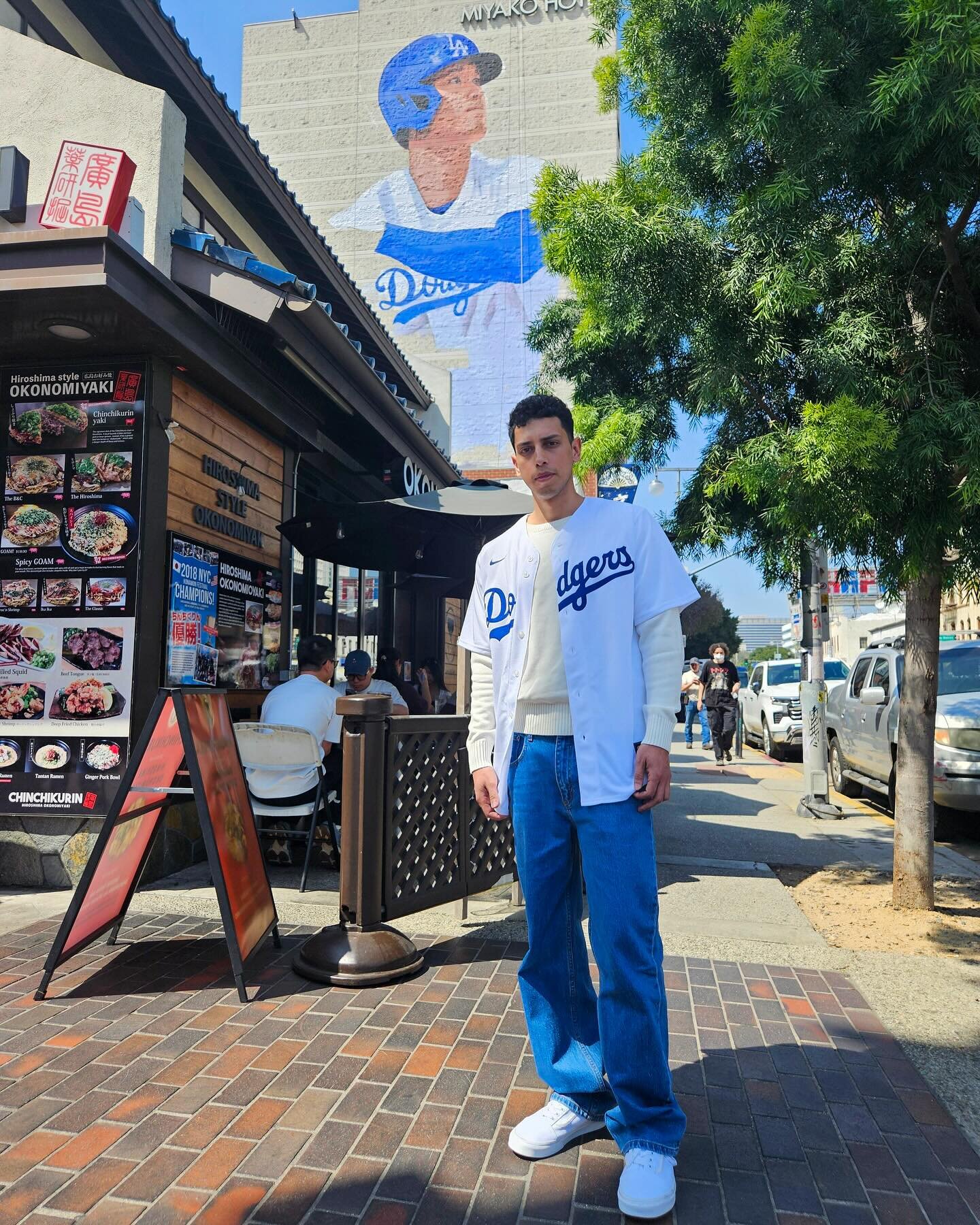 Supporting our boys in blue #Dodgers with our favorite blue jeans and #Ohtani this opening day!