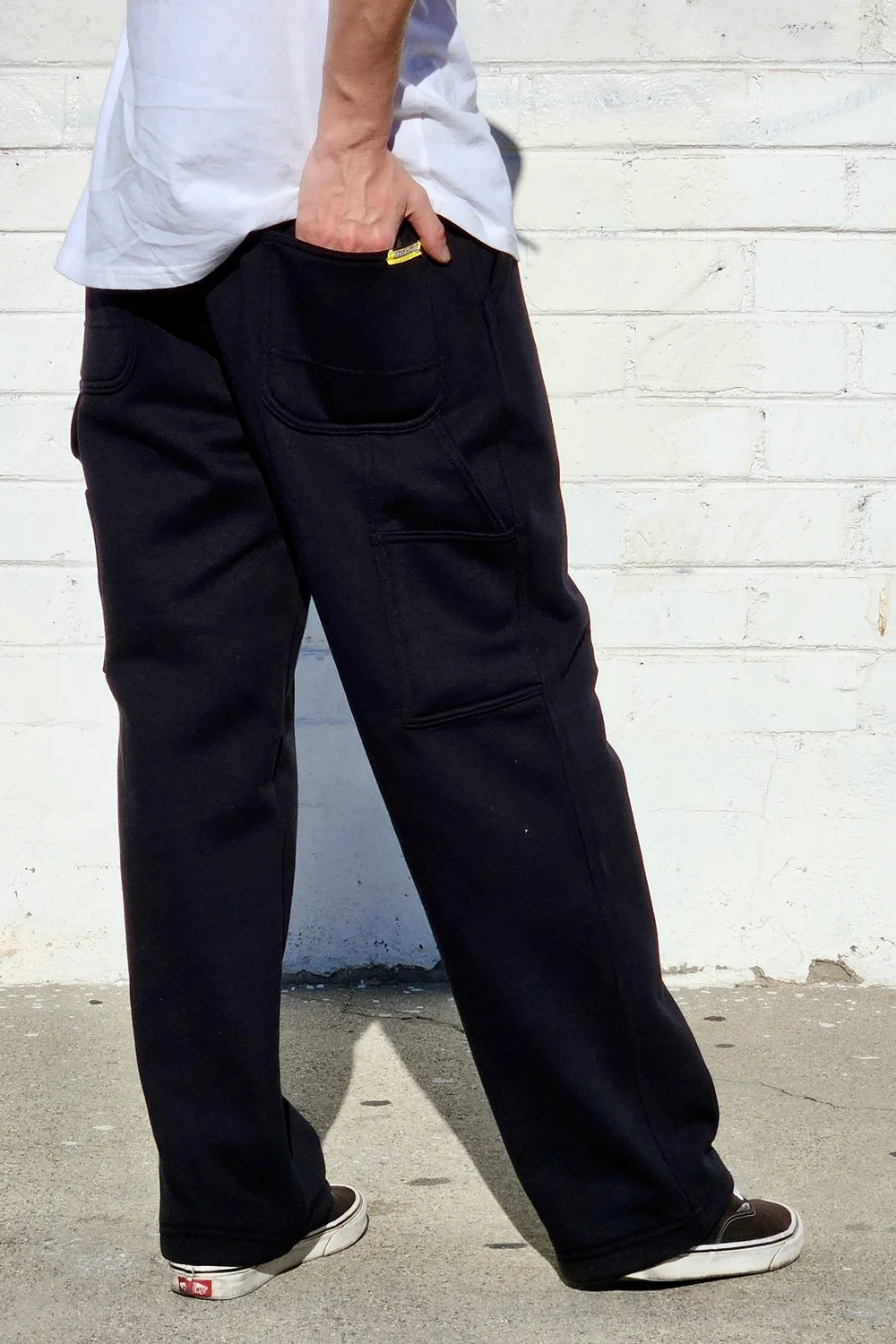 Black Baggy Carpenter Sweat Pants — Neo Blue Jeans – Made-in-USA