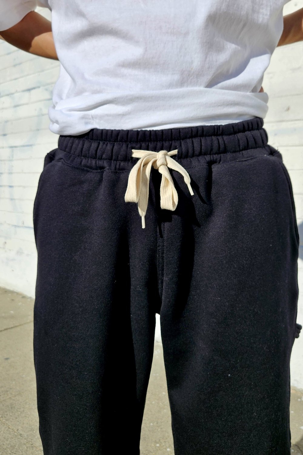 Black Baggy Carpenter Sweat Pants — Neo Blue Jeans – Made-in