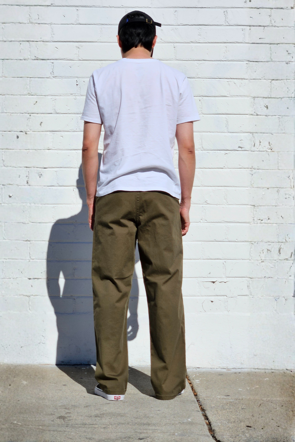 Olive Green Baggy Chino Pants | Wide Fit — Neo Blue Jeans – Made