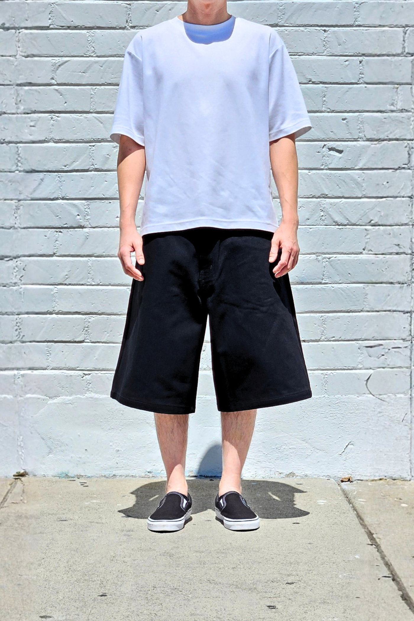Black Baggy Denim Shorts