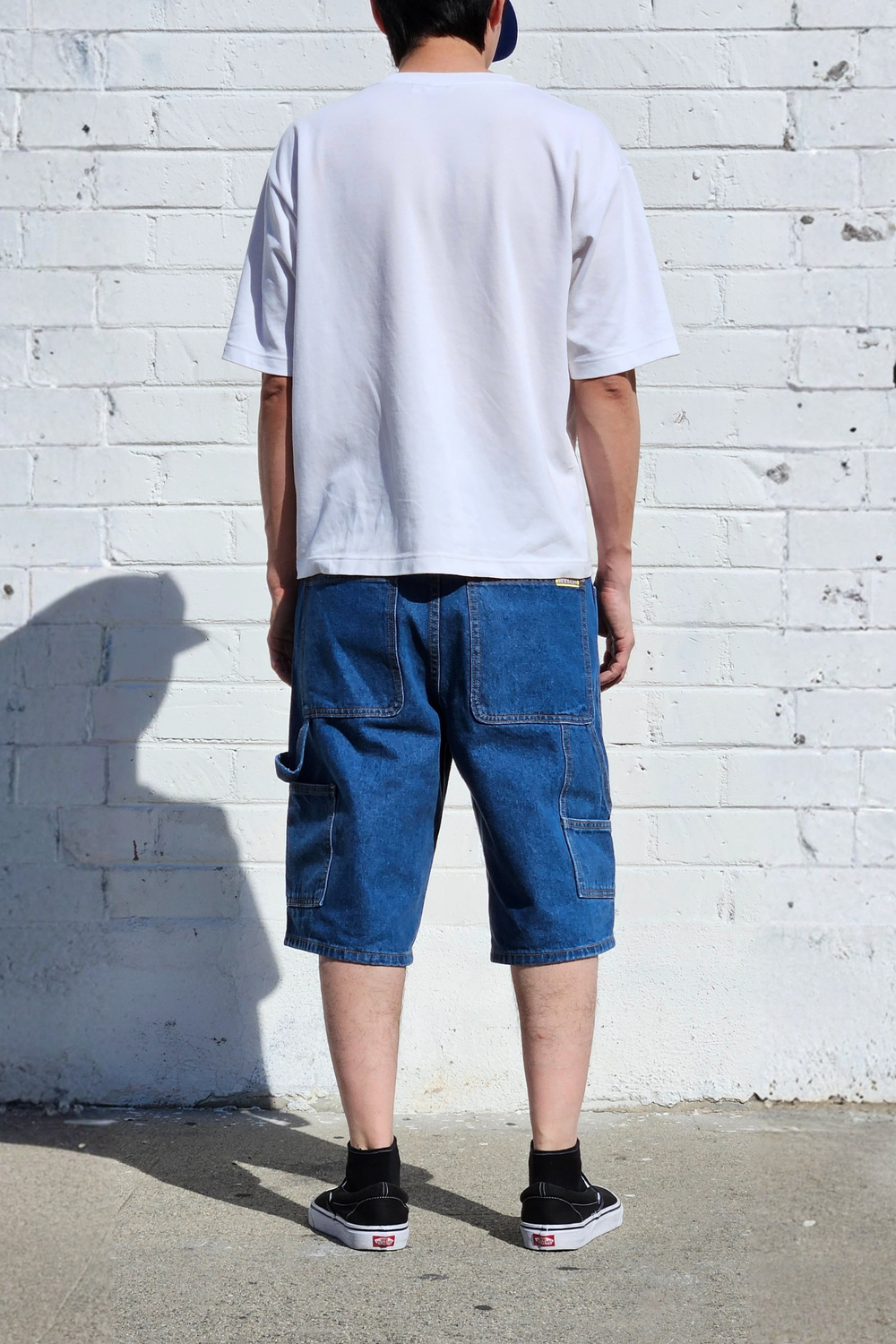 Medium Blue Carpenter Denim Shorts — Neo Blue Jeans – Made-in-USA