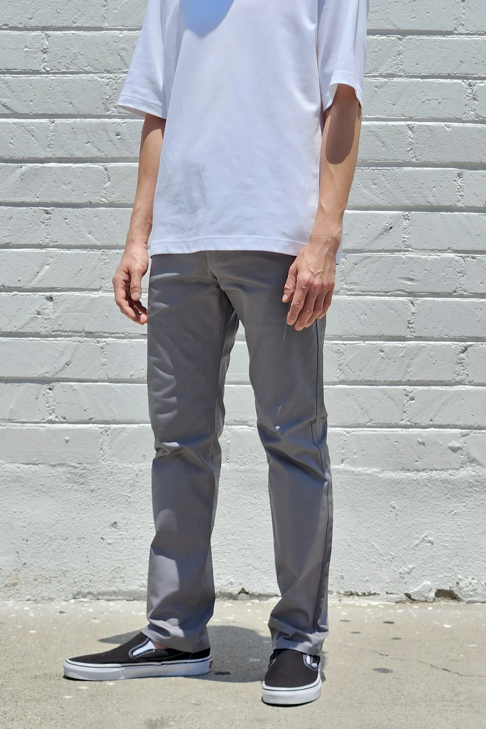 Gray Chino Pants — Neo Blue Jeans – Made-in-USA Baggy Denim