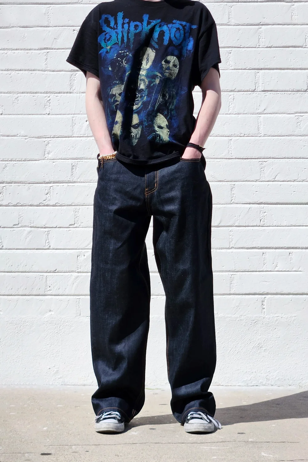 Super Dark Baggy Jeans – Neo Blue 100% Cotton — Neo Blue Jeans