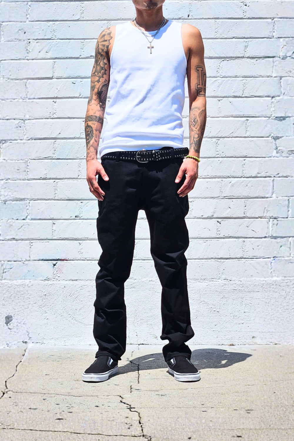 Black Chino Pants — Neo Blue Jeans – Made-in-USA Baggy Denim