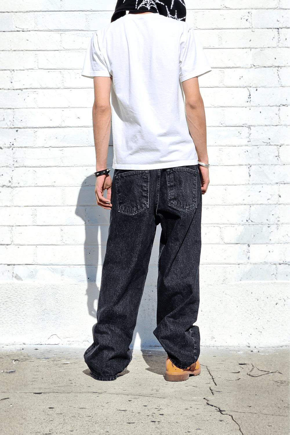 Vintage Black Double Knee Baggy Jeans — Neo Blue Jeans – Made-in