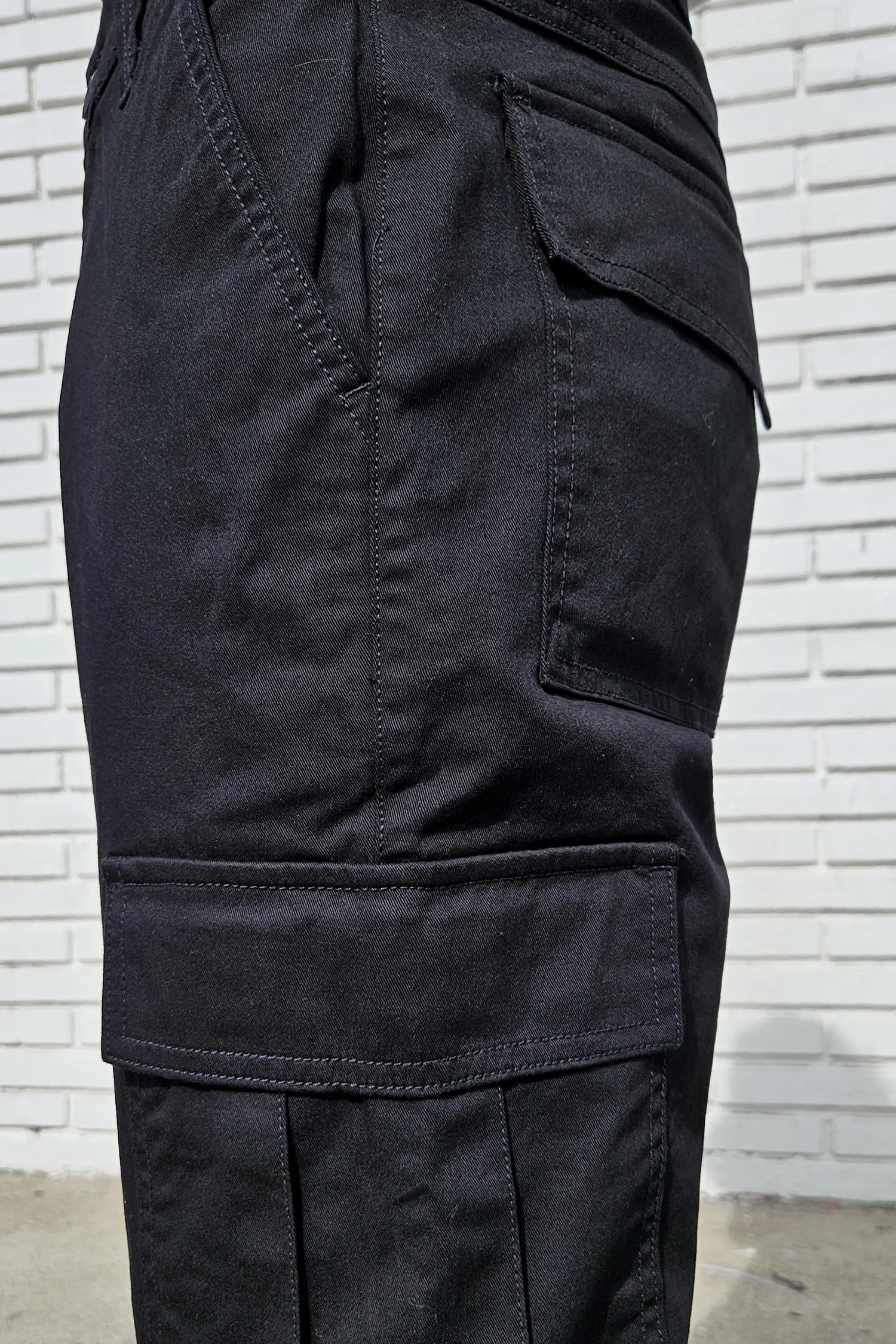 Black Cargo Jogger Pants — Neo Blue Jeans – Made-in-USA Baggy Denim