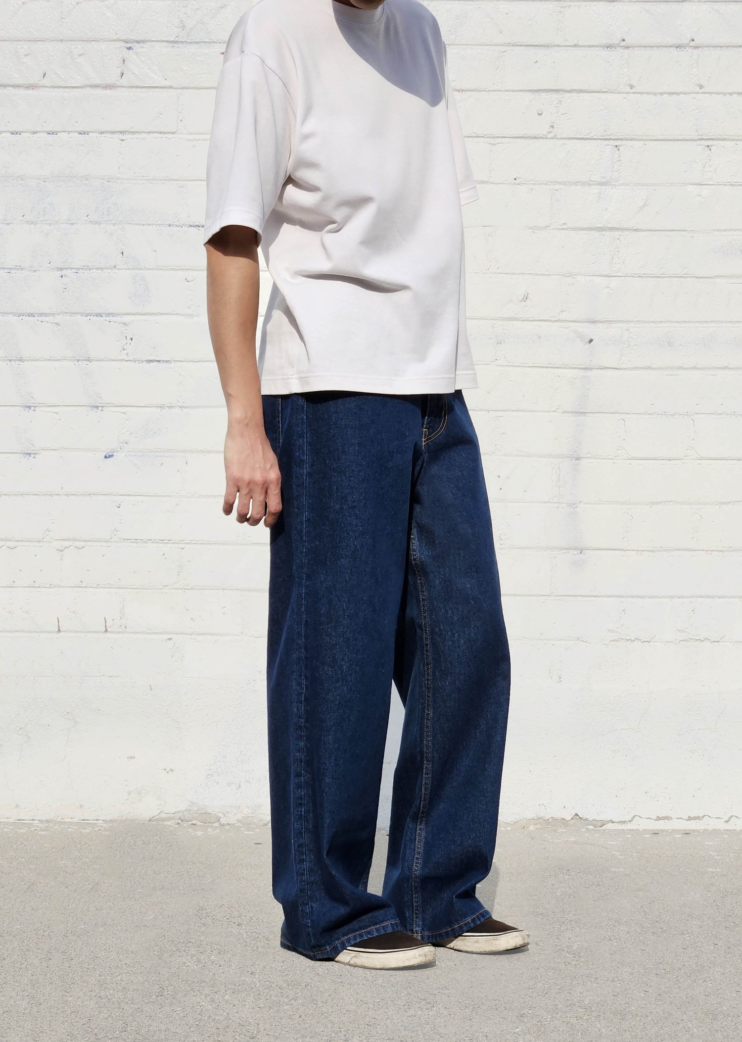 Stone Dark Blue Super Baggy Jeans — Neo Blue Jeans – Made-in-USA 