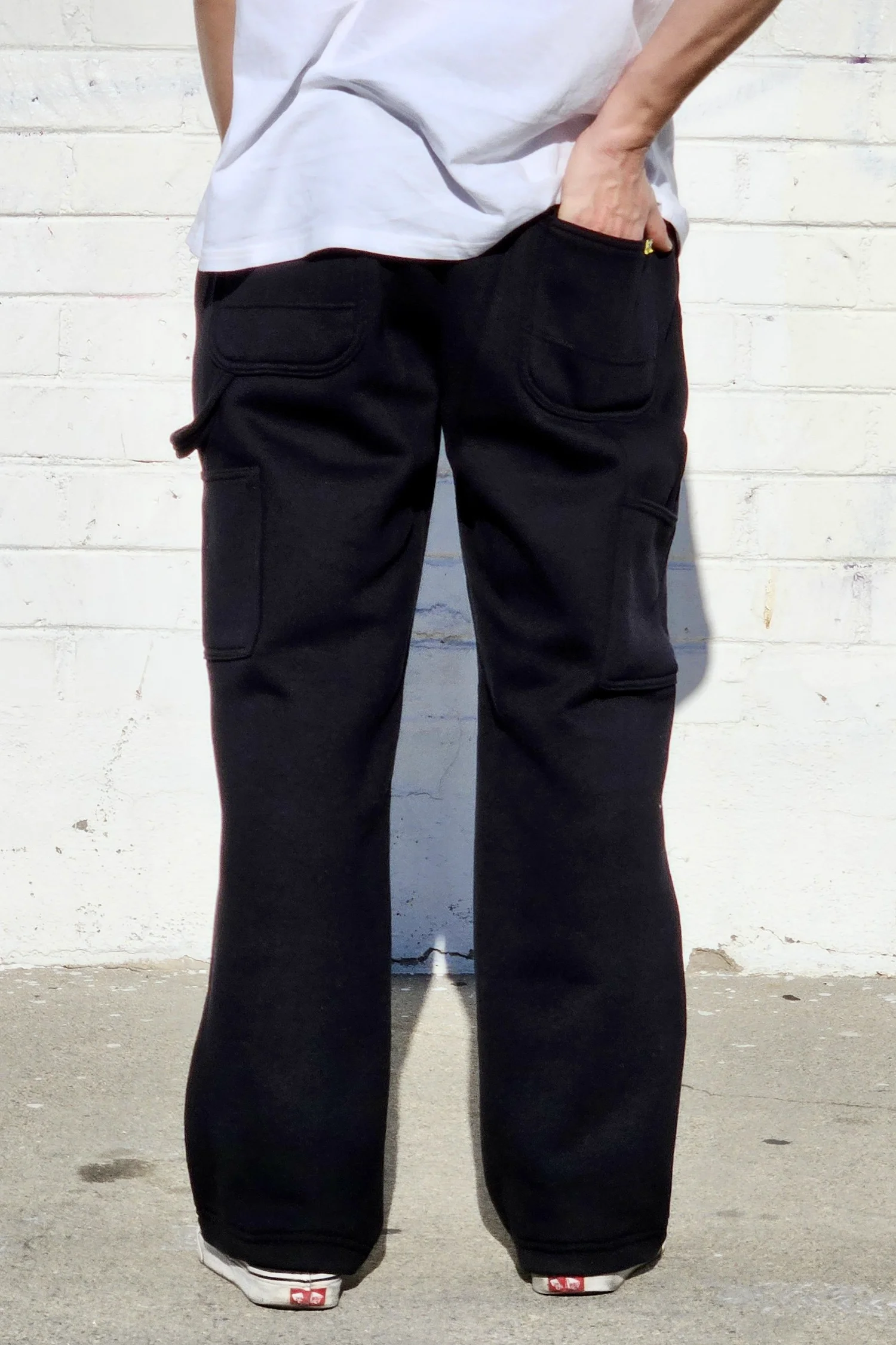 Black Baggy Carpenter Sweat Pants — Neo Blue Jeans – Made-in-USA