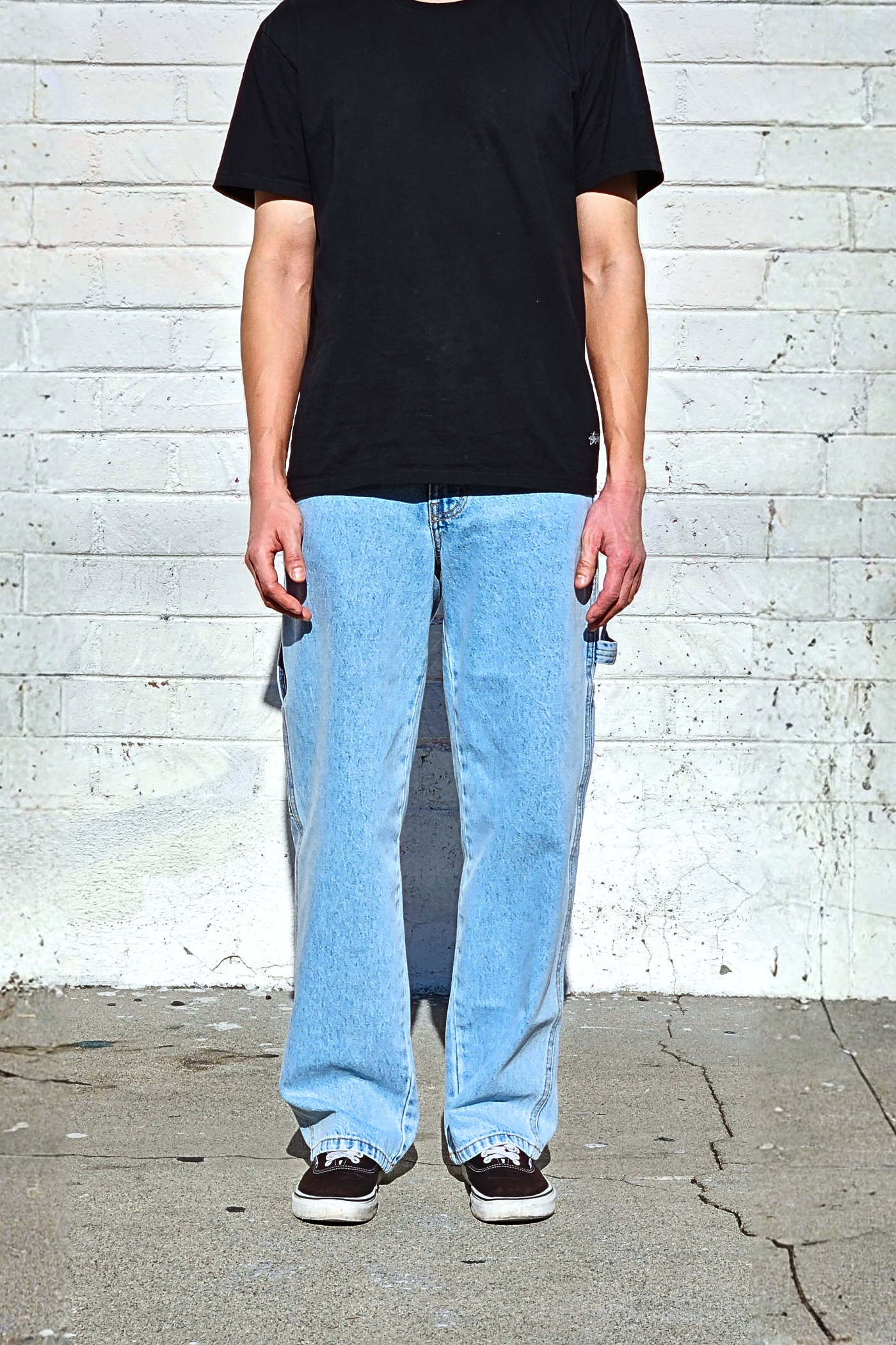 Pastel Blue Baggy Carpenter Jeans