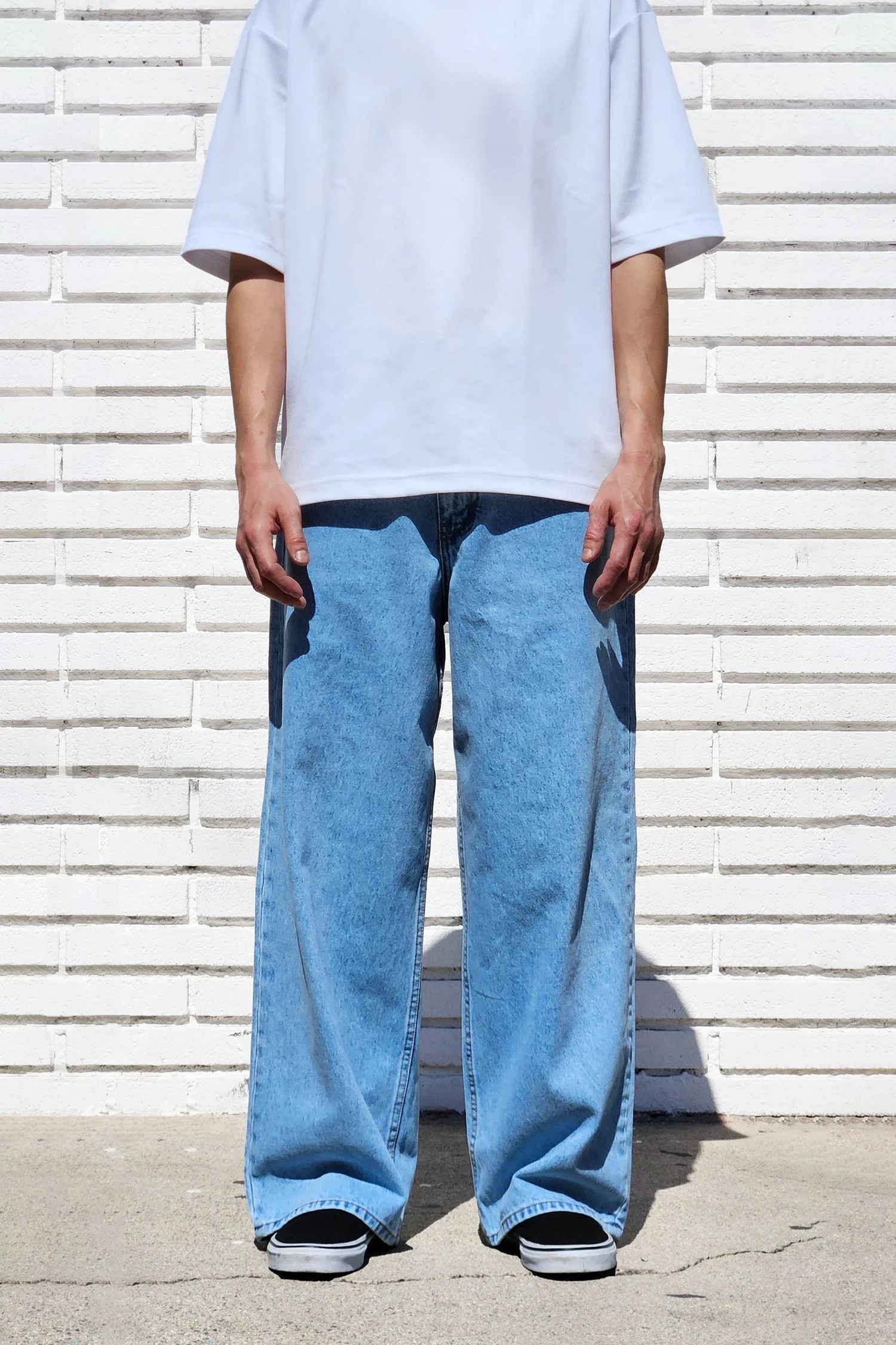 Pastel Blue Super Baggy — Neo Blue Jeans – Made-in-USA Baggy Denim