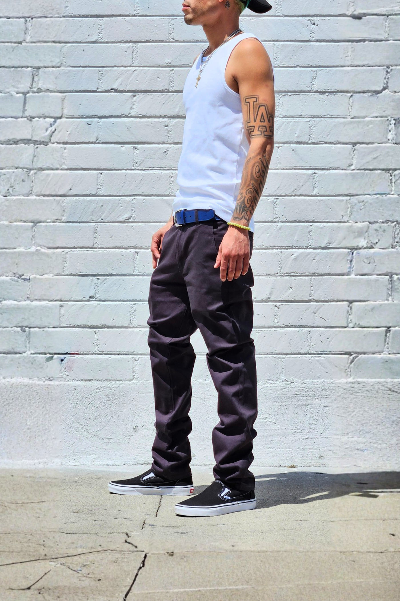 Charcoal casual chino pants designed for everyday comfort and wear.