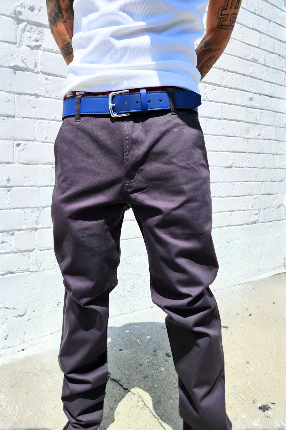 Charcoal Chino Pants — Neo Blue Jeans – Made-in-USA Baggy Denim