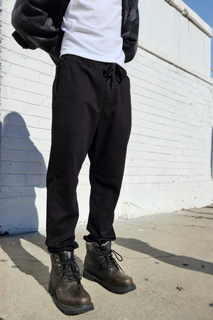 Black Jogger Pants — Neo Blue Jeans – Made-in-USA Baggy Denim