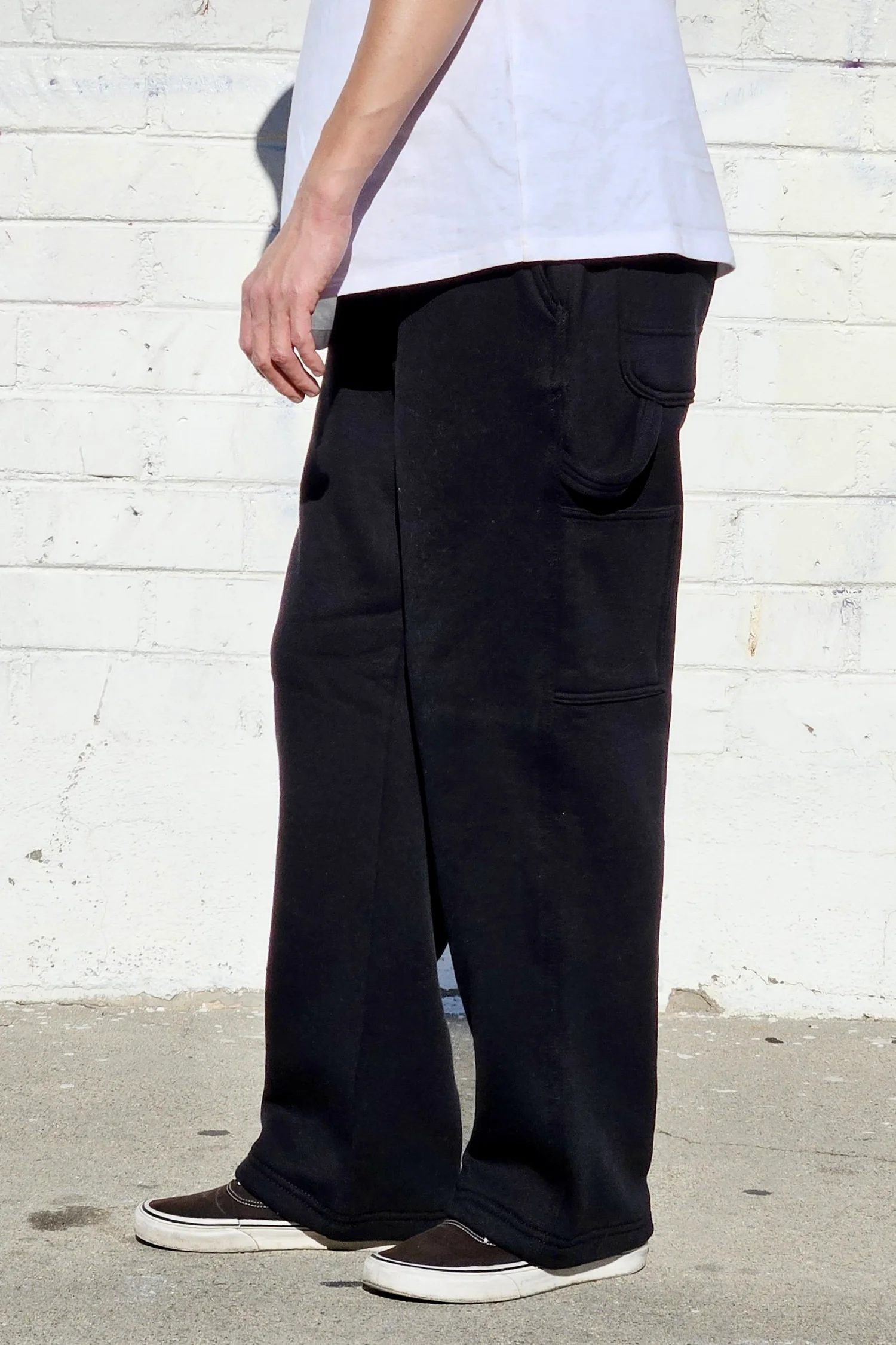 Black Baggy Carpenter Sweat Pants — Neo Blue Jeans – Made-in-USA