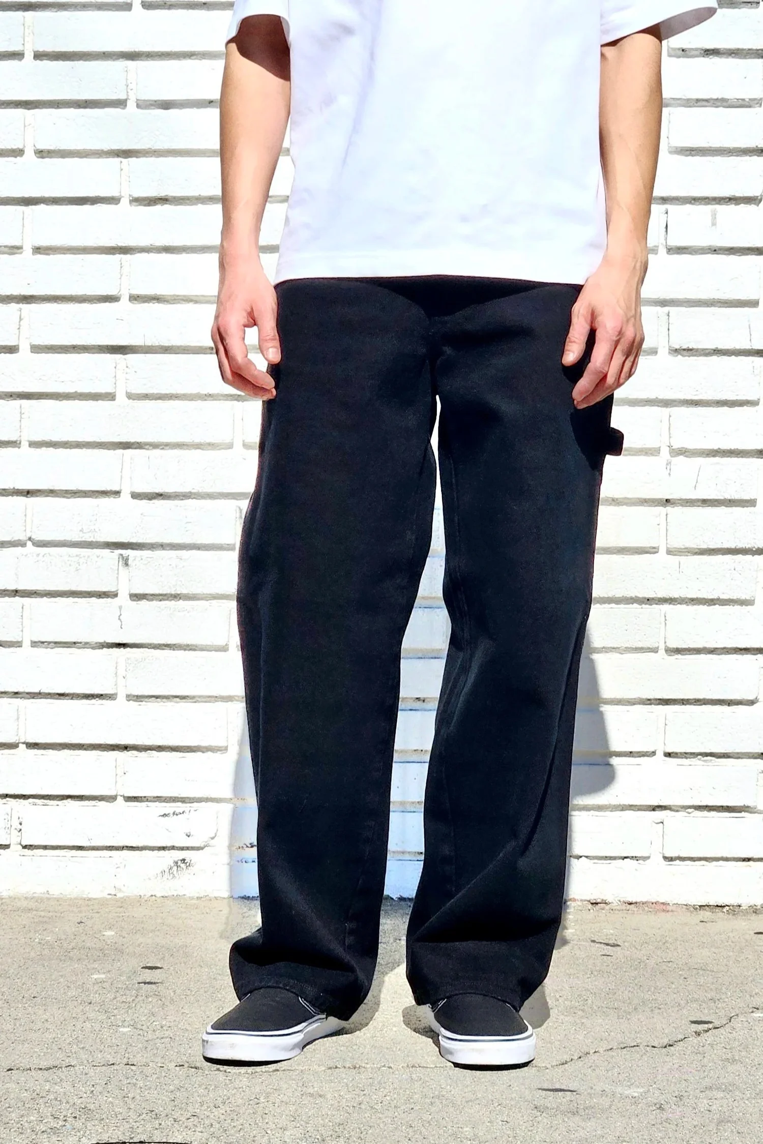 Black Baggy Carpenter Jeans — Neo Blue Jeans – Made-in-USA Baggy Denim