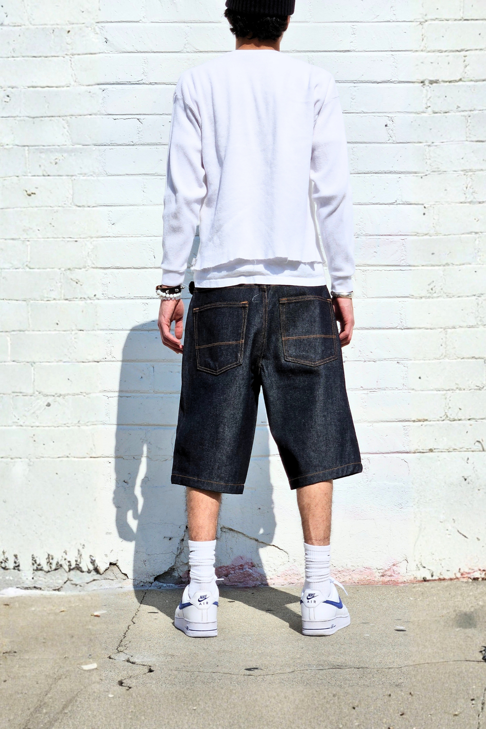 Super Dark Denim Shorts — Neo Blue Jeans – Made-in-USA Baggy Denim