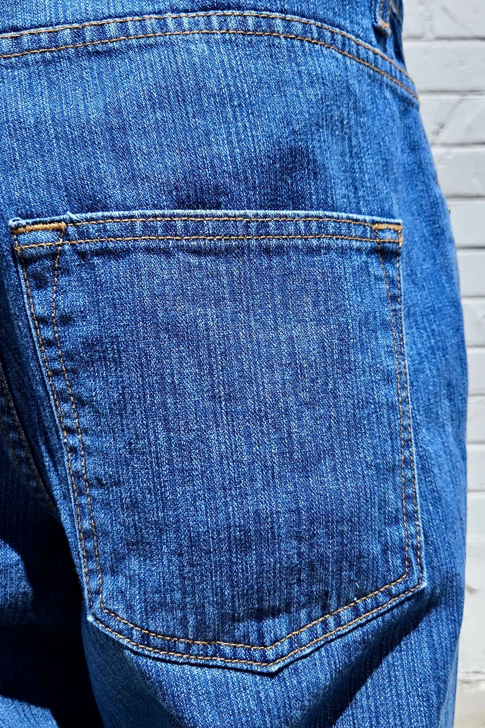 Vertical Medium Blue Baggy Jeans — Neo Blue Jeans – Made-in-USA