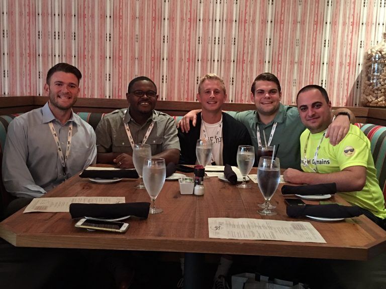 EmojiEmpires and EmojiURL founders enjoying lunch with Kickstartcommerce.com founder Alvin Brown. 